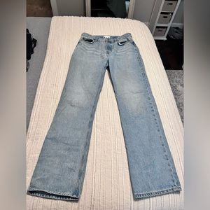 h&m high waisted light wash jeans